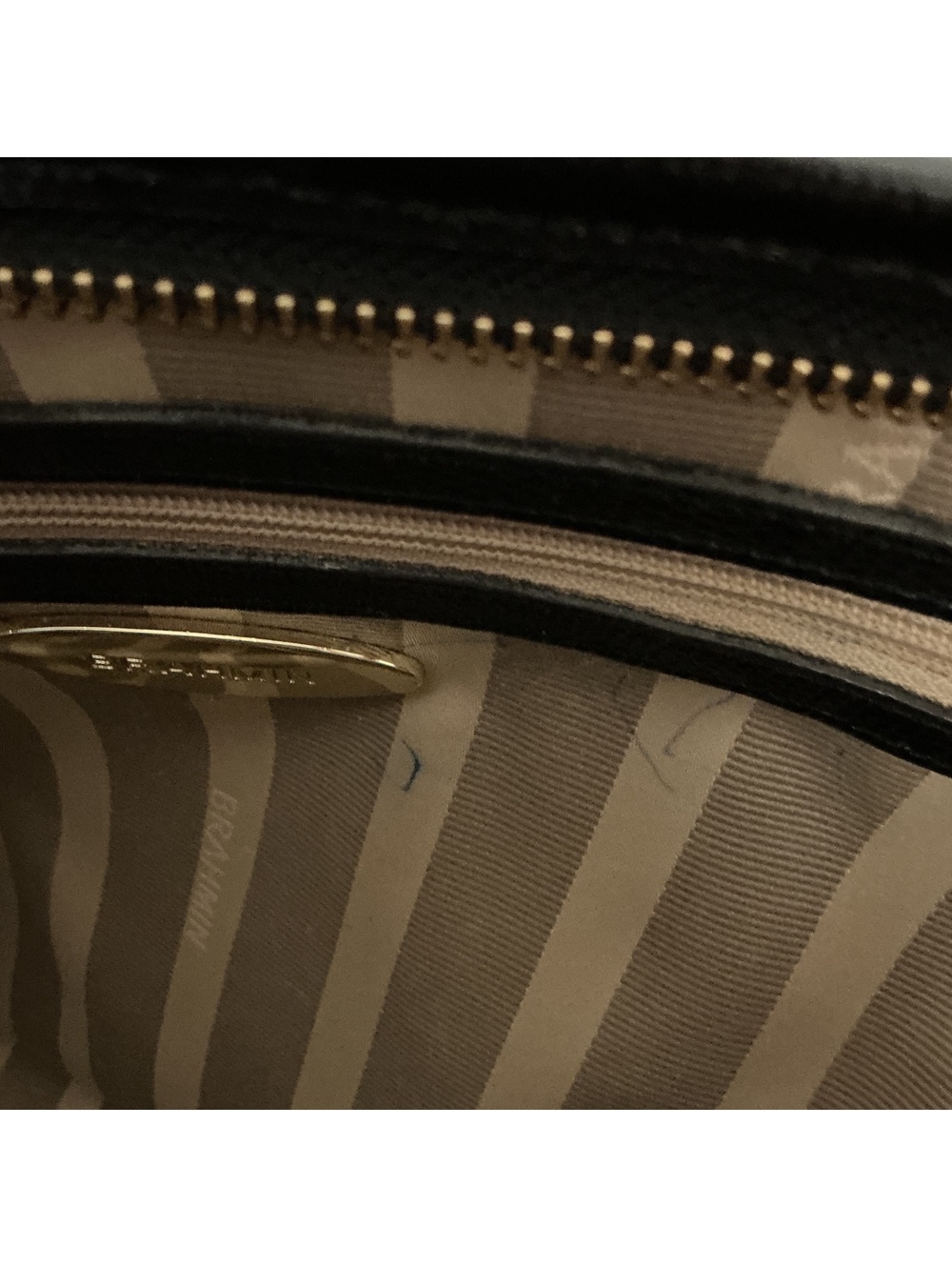 Brahmin woven straw and black leather floral tote - Picture 7 of 8